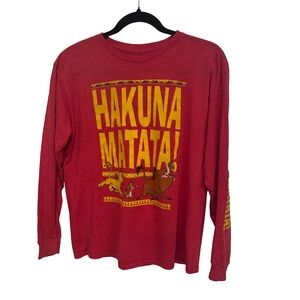Disney The Lion King Red long sleeve T shirt Hakuna Matata